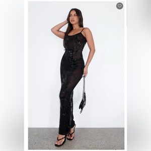 Whitefox Breathe Again Maxi Dress in Black